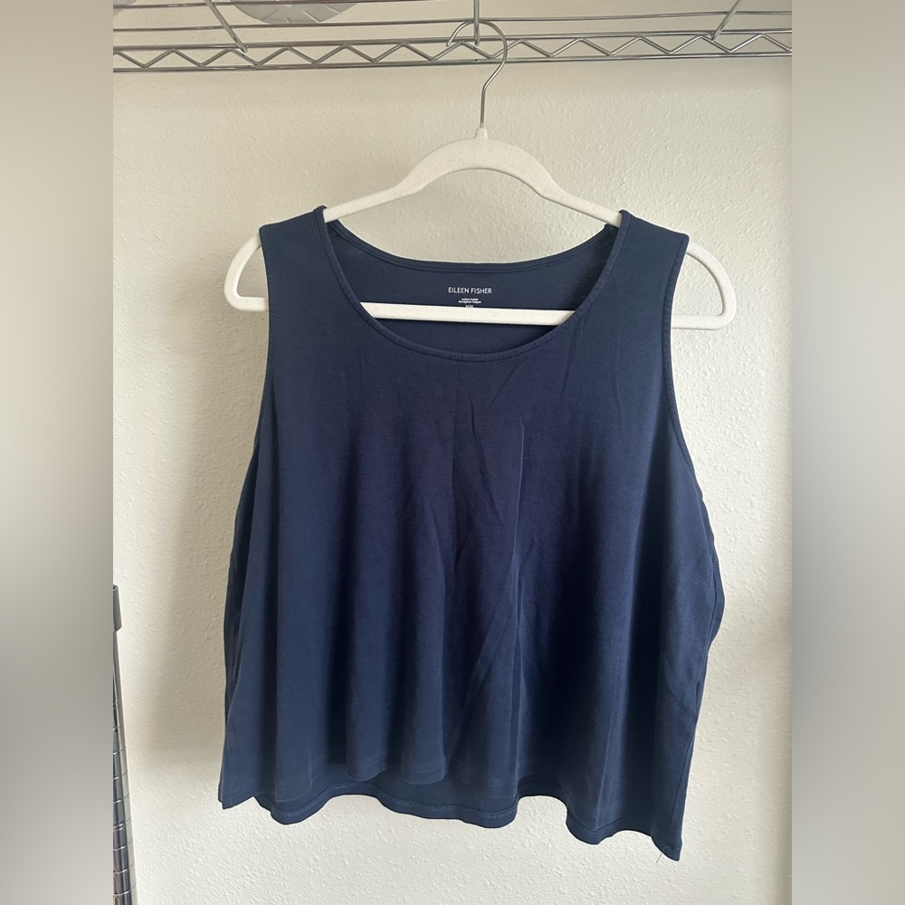 Eileen Fisher Deep Blue Tank Top.